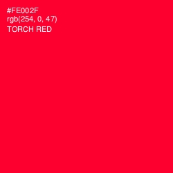 #FE002F - Torch Red Color Image